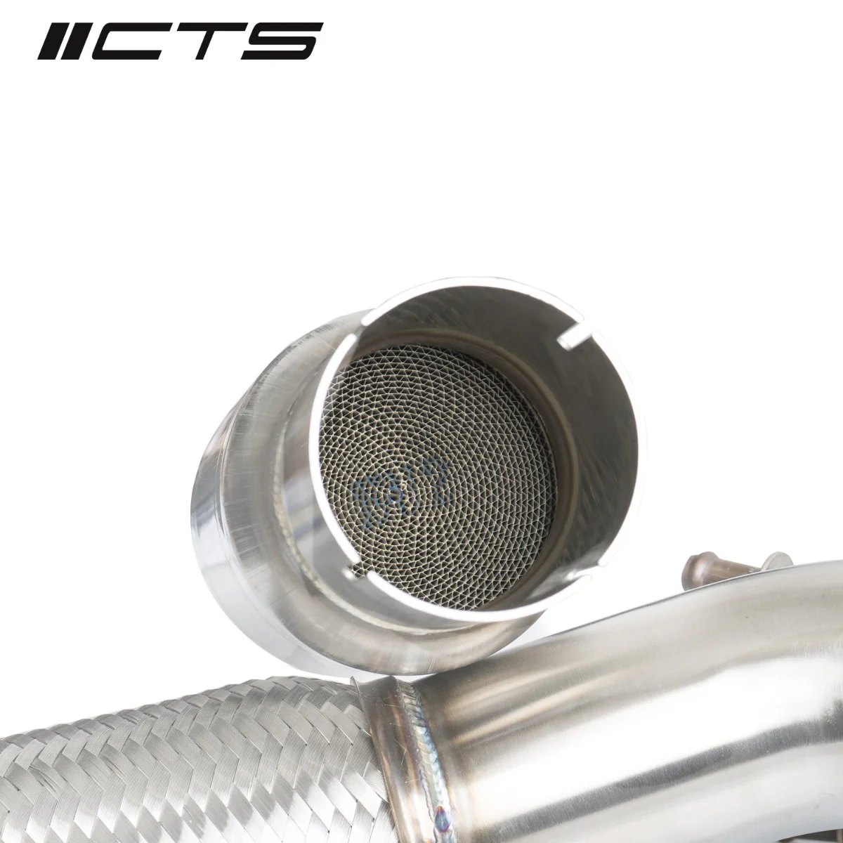 CTS TURBO MQB AWD EXHAUST DOWNPIPE WITH HIGH FLOW CAT (MK7-MK7.5 GOLF AWD, GOLF R, A3-S3-TT-TT-S QUATTRO) - Image 5